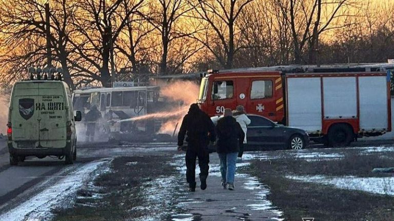 Russia kills 12 Ukrainian miners in deadly bus attack hours after peace talks postponed